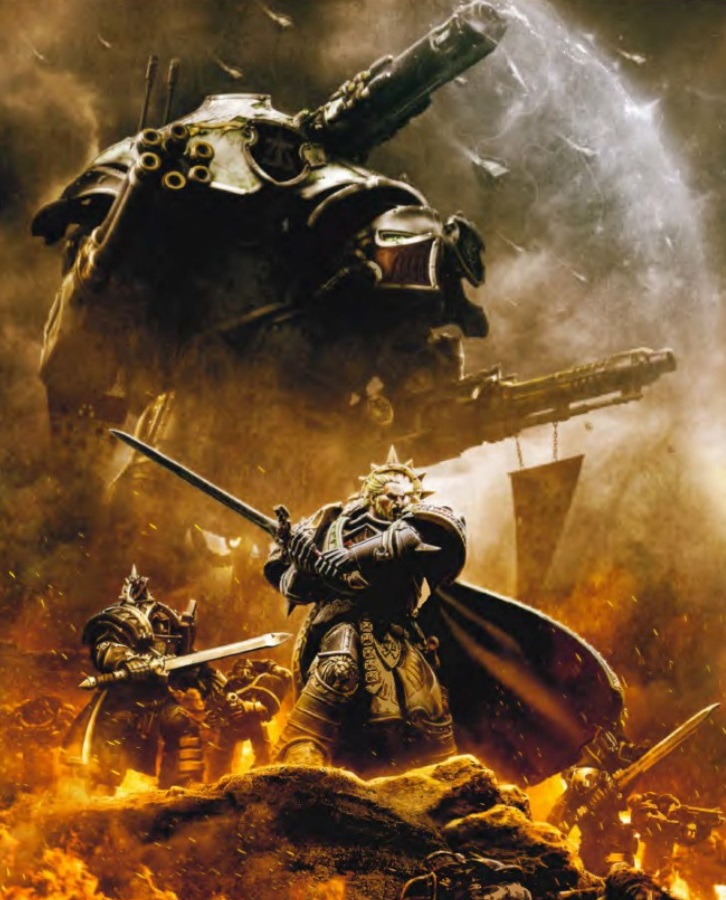 Lion El'Jonson Primarch and Warlord Titan Horus Heresy Art