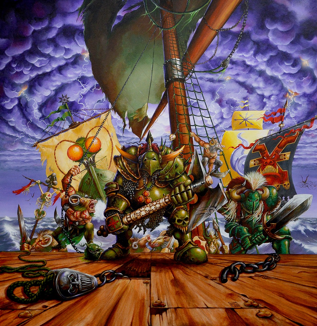 Plague Fleet with Chaos Warriors Oldhammer