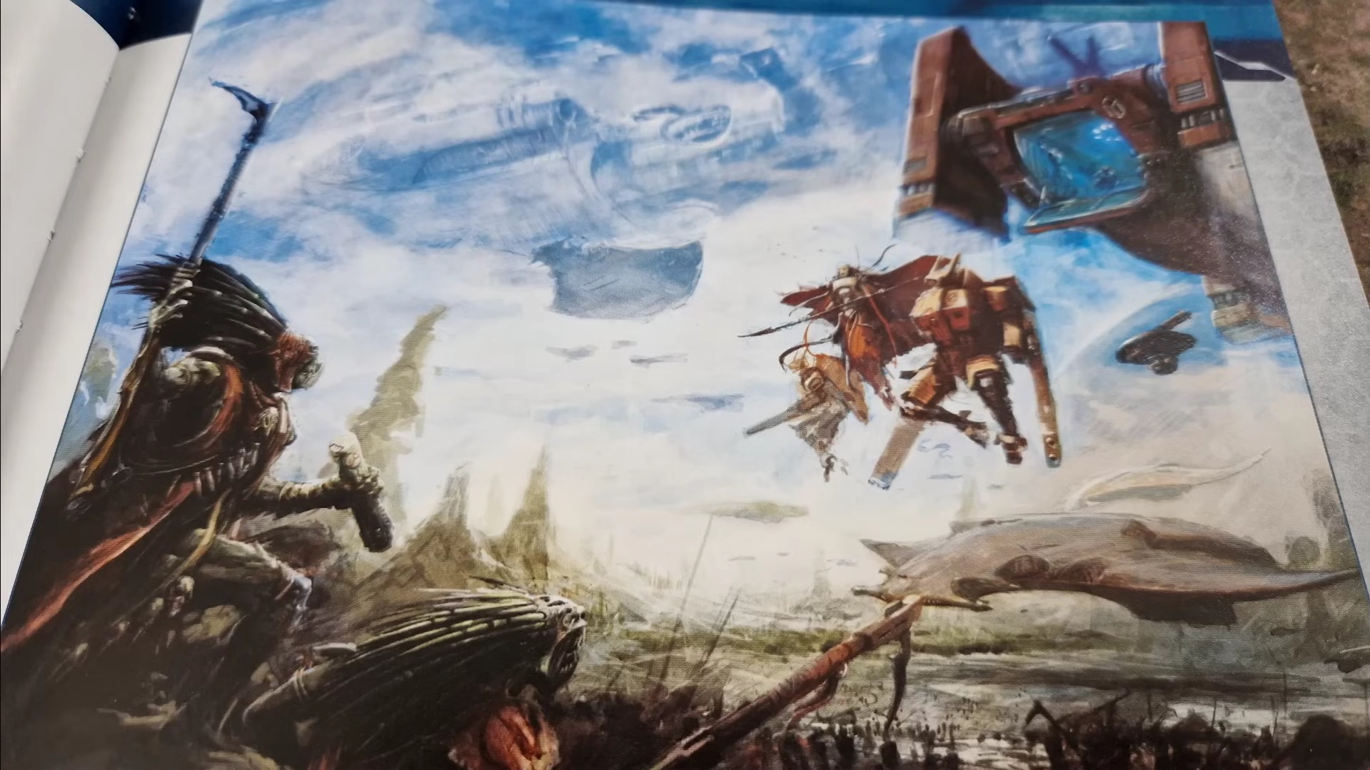 T'au Kroot, T'au Battlesuits and Empire Mantas Dropships Battle Ships Codex 10th Edition