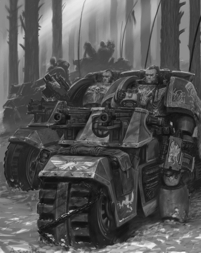 Space Wolves Bikers Art