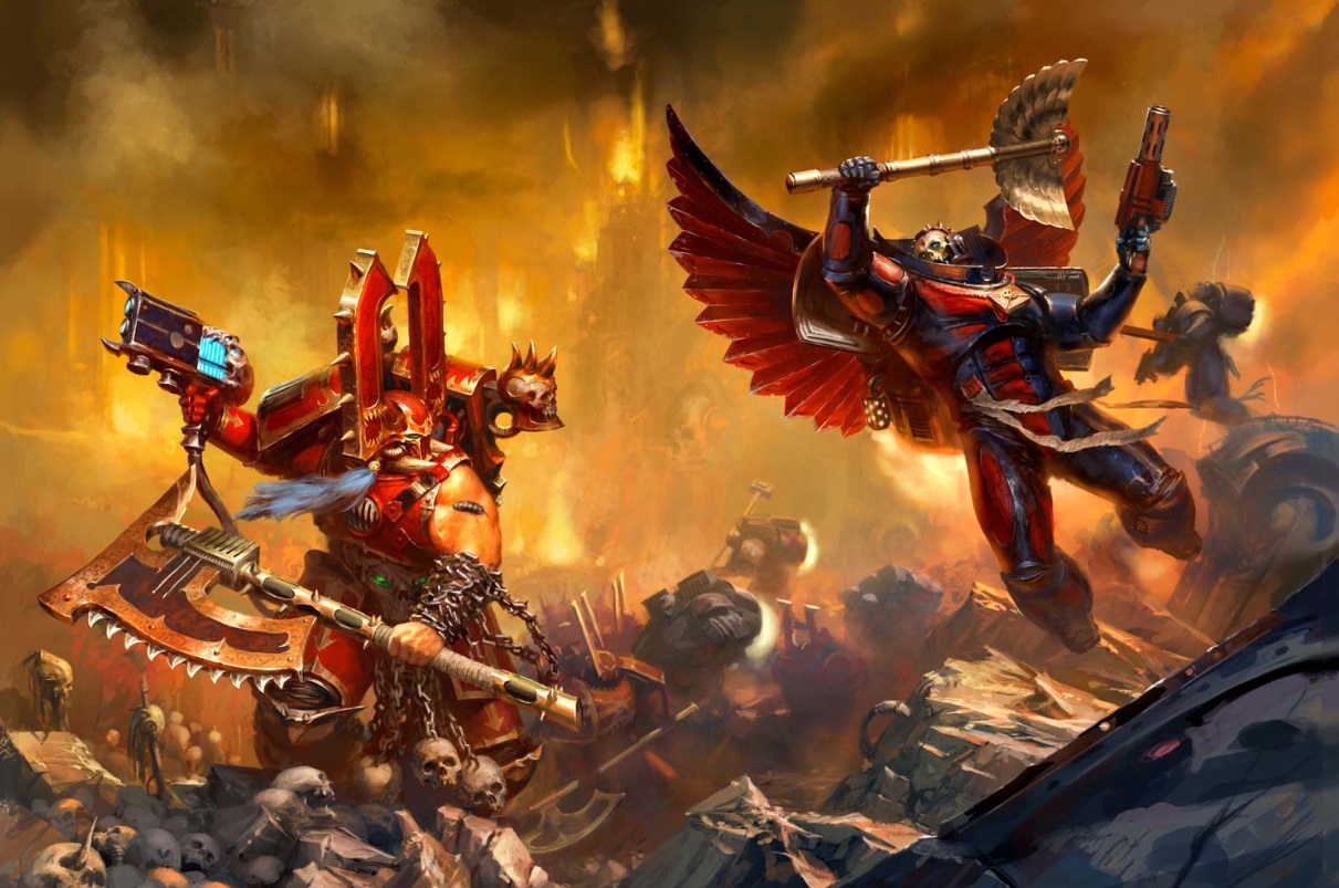 Khârn the Betrayer Vs Death Company Chaplain Art
