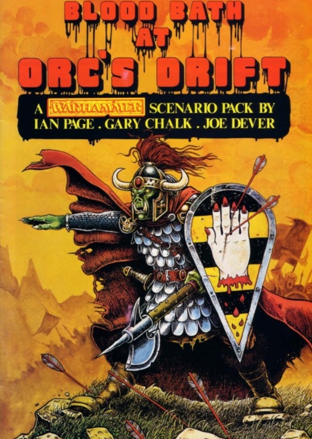 Orc's Drift Battle Scene - Classic Warhammer Orc Chieftain Illustration
