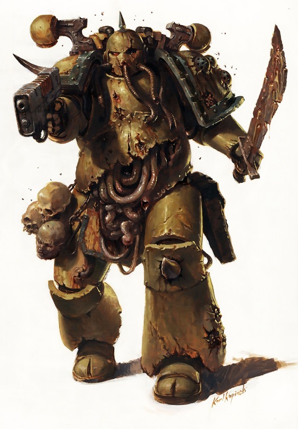 Nurgle's Plague Marine Warhammer 40k Artwork