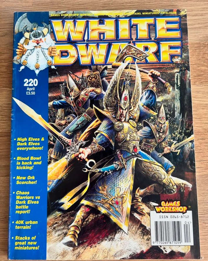 High Elves &amp; Dark Elves White Dwarf Oldhammer Cover Art