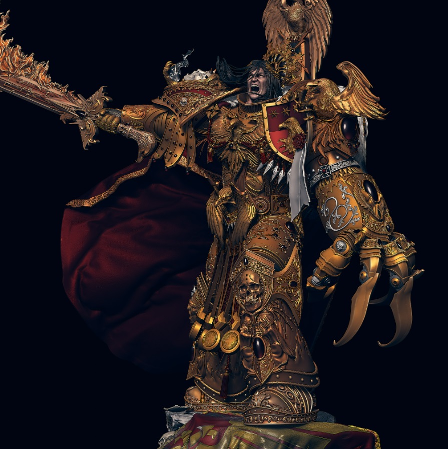Warhammer 40k's God Emperor: Resplendent in Golden Armor