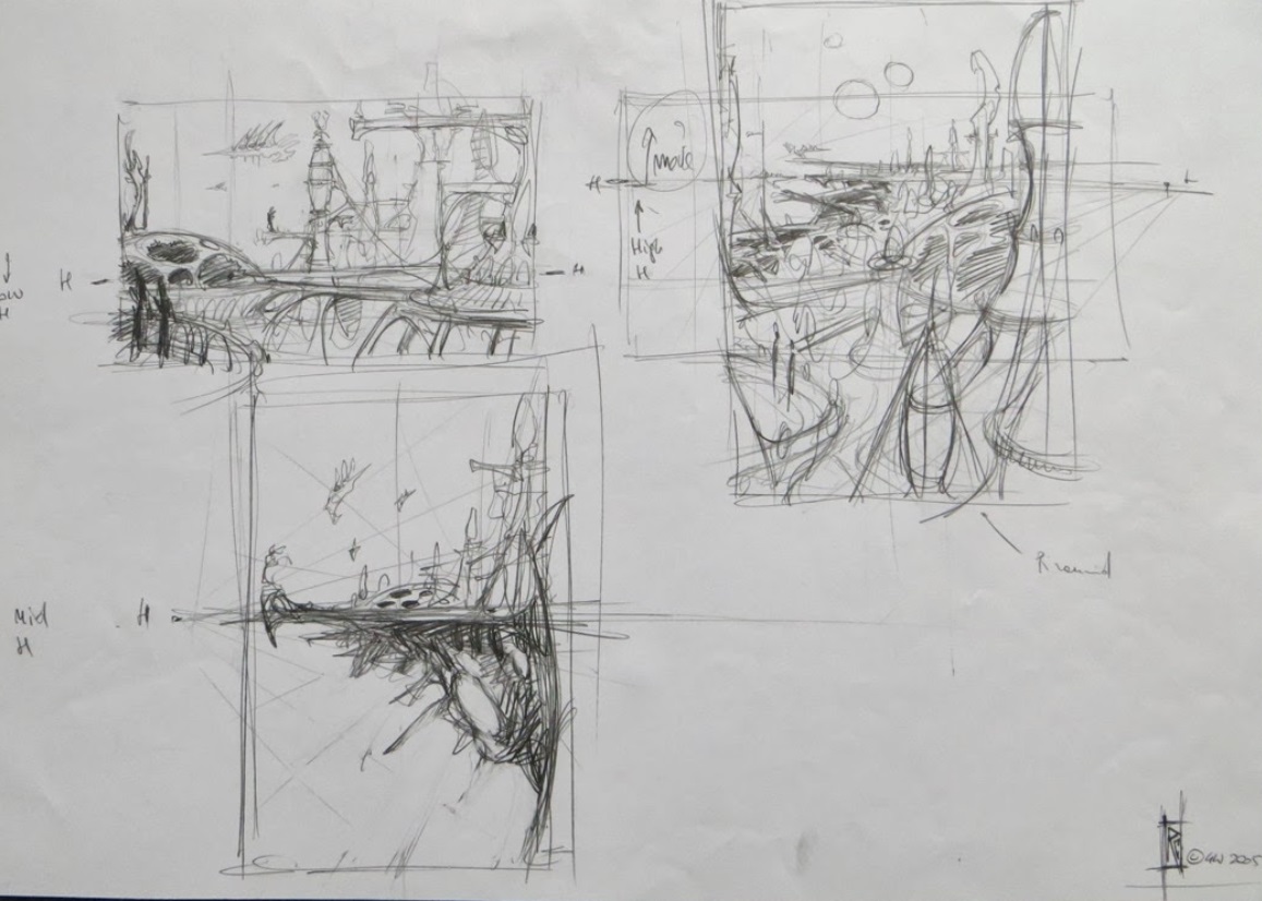 Eldar Cityscapes &amp; Craftworlds Architectural Sketches