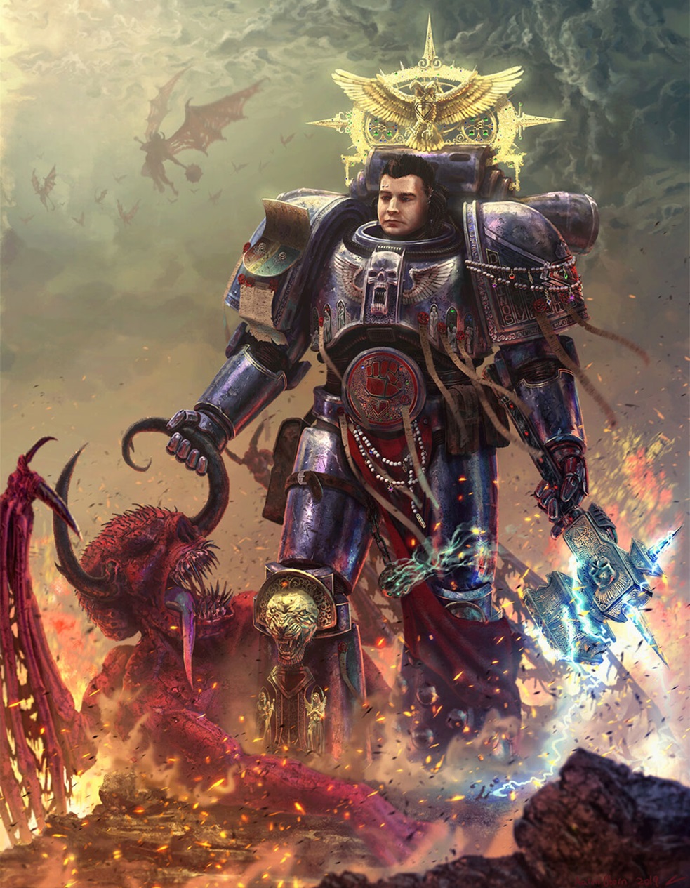 Space Marine Other Joe Versus Chaos Spawn