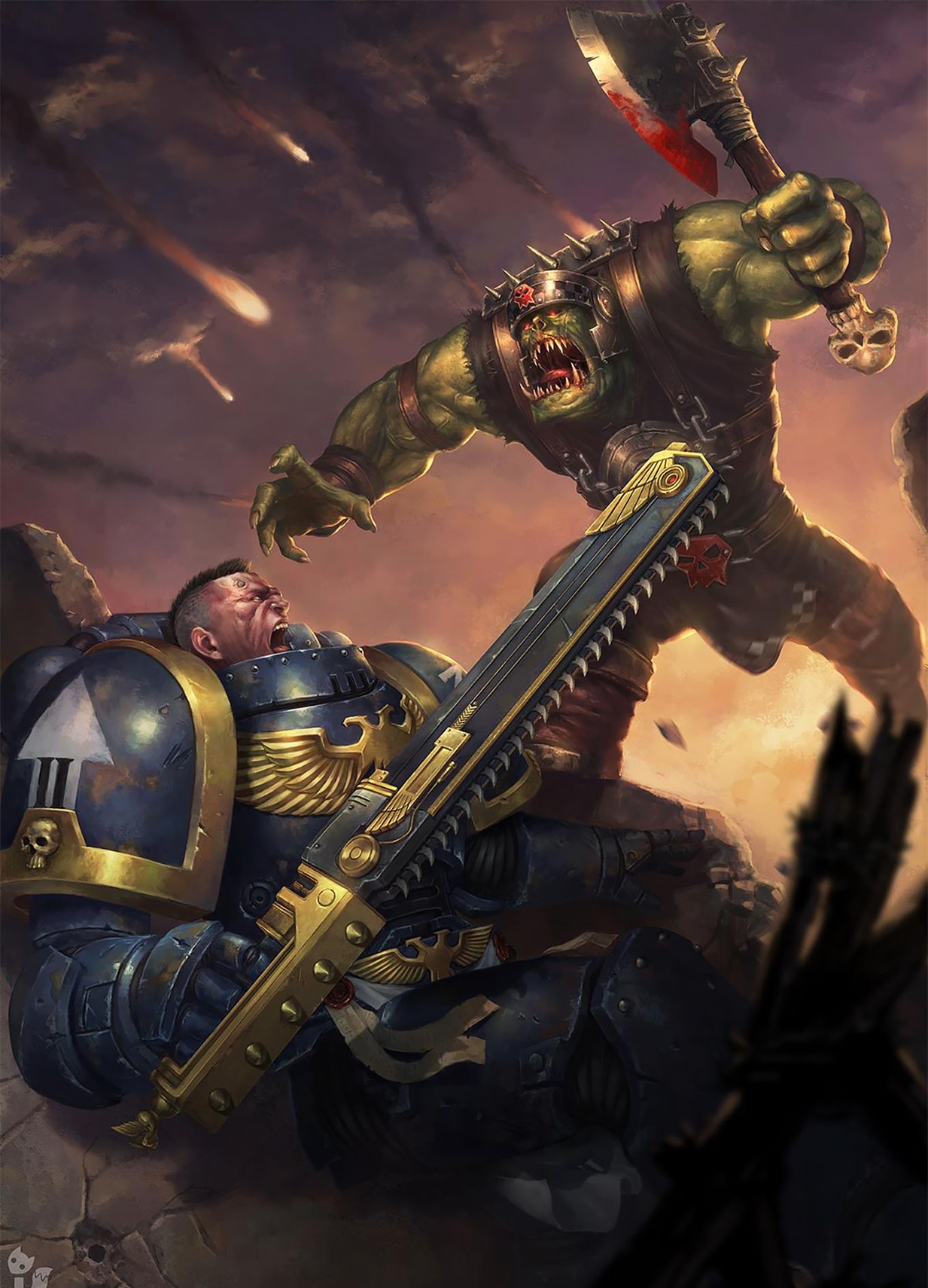 Space Marine vs Ork: Epic Warhammer Battle