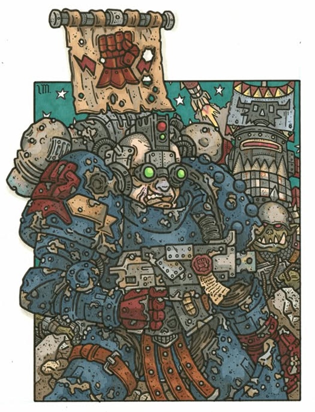 Crimson Fist Space Marines Unique Artwork