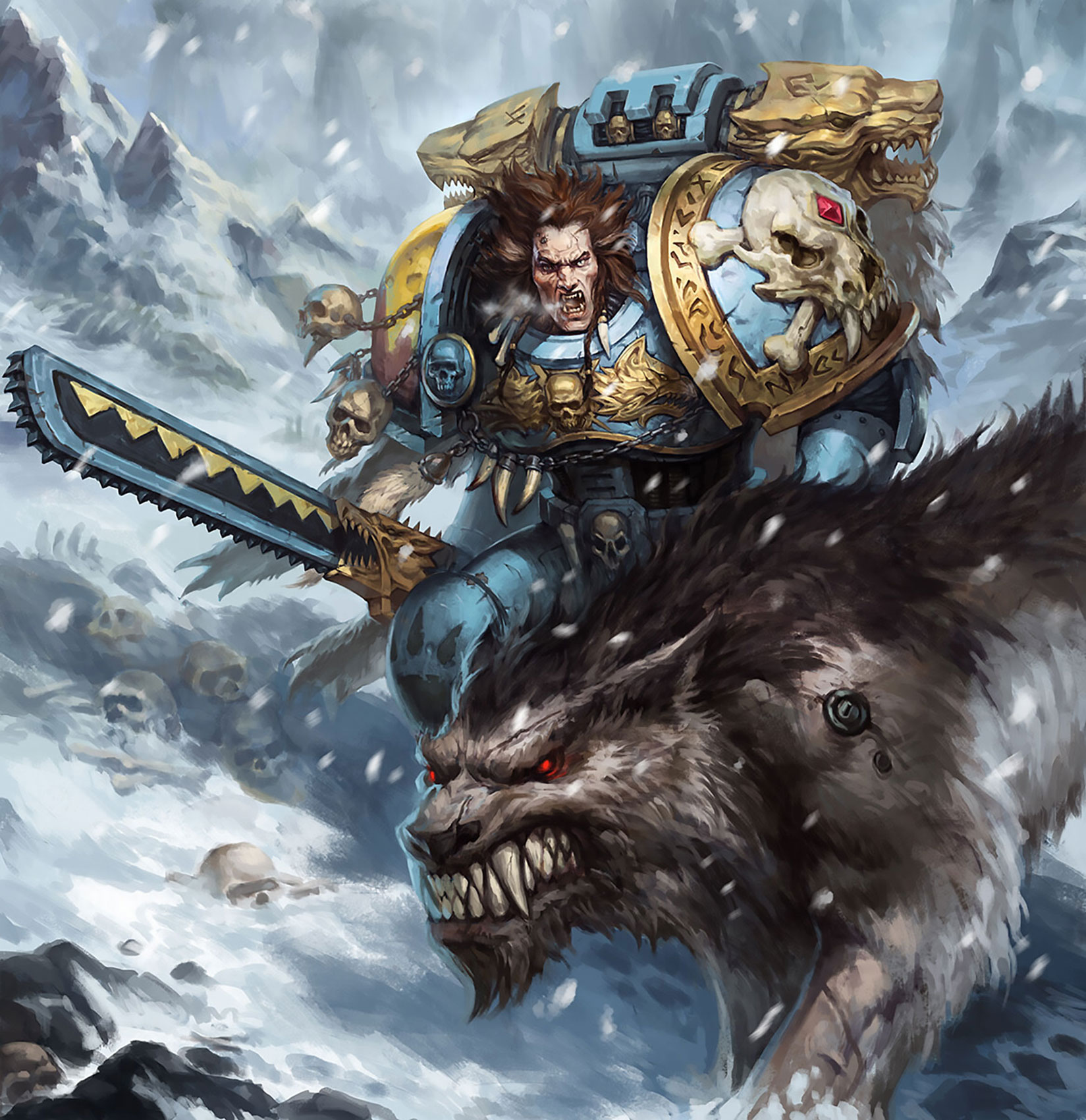 Space Wolves Space Marine Beautiful Painting