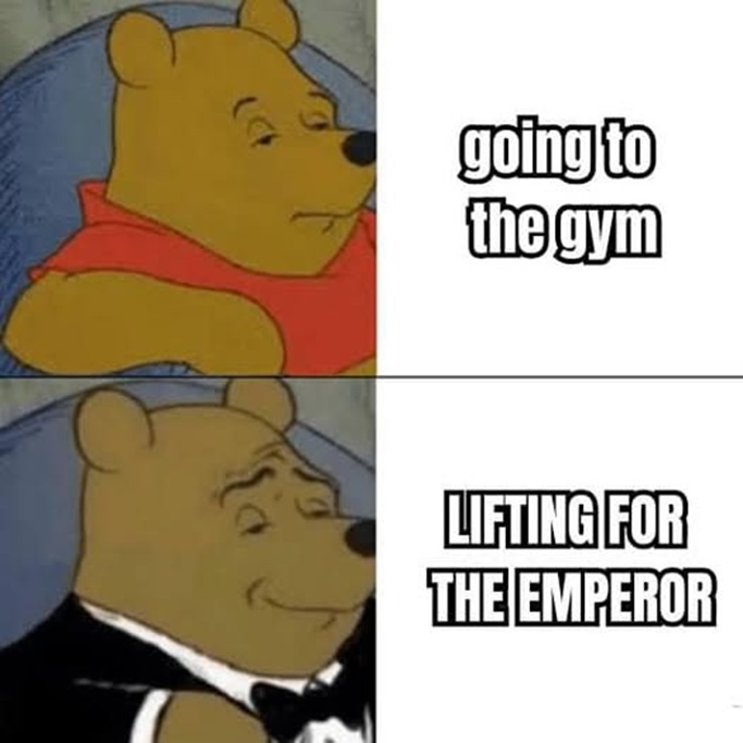 Winnie the Pooh Warhammer Gym Meme
