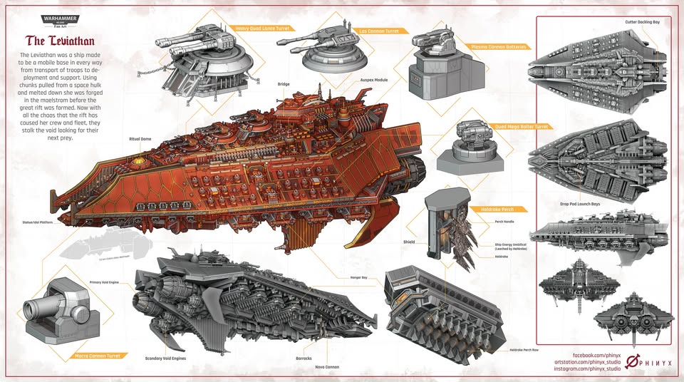 Gloriana-Class Battleship Warhammer Art