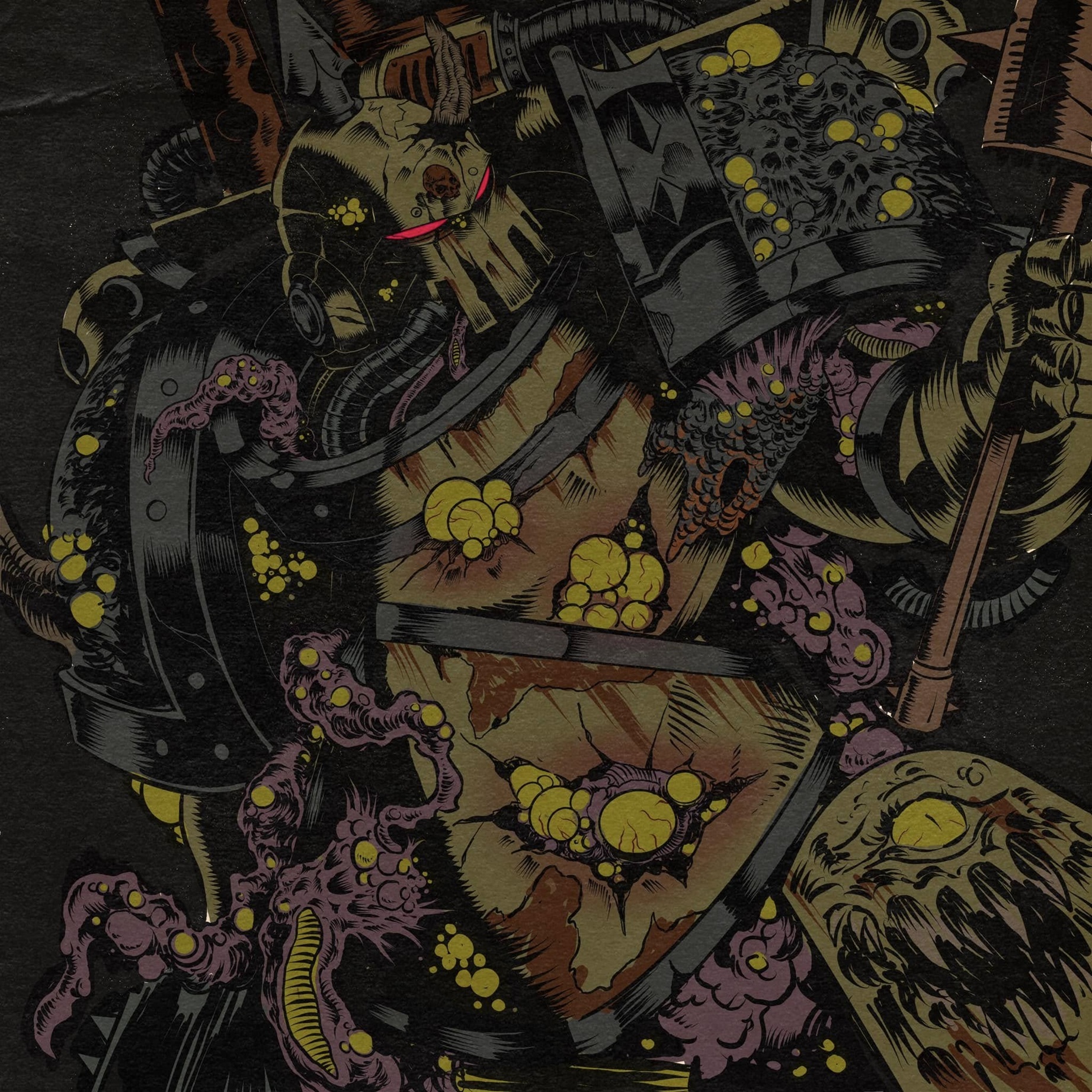 Chaos Space Marine of Nurgle Intricate Artwork