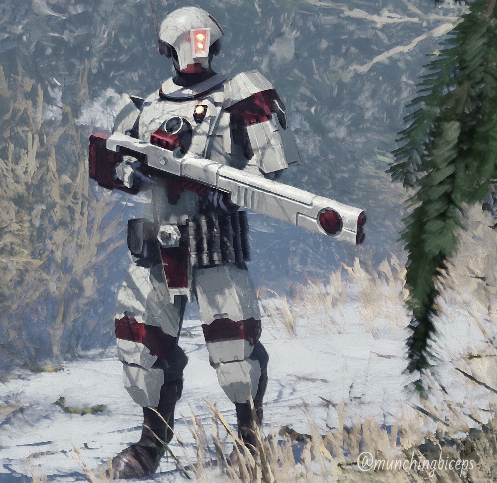 T’au Fire Warrior Warhammer Art