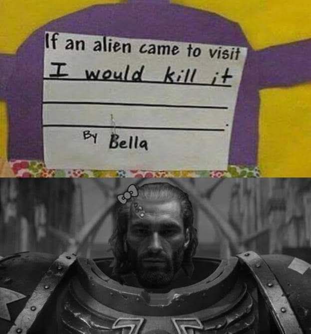 Bella later become a Sister of Battle