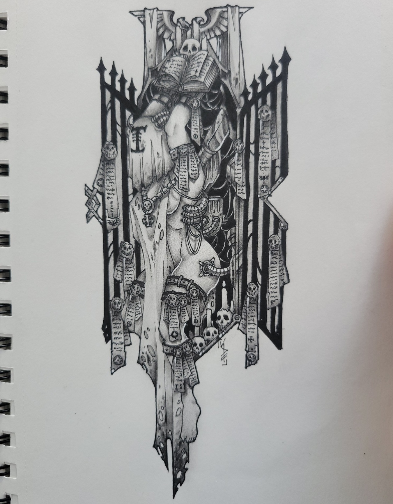 Inspired by the Penitent Engines Warhammer Art