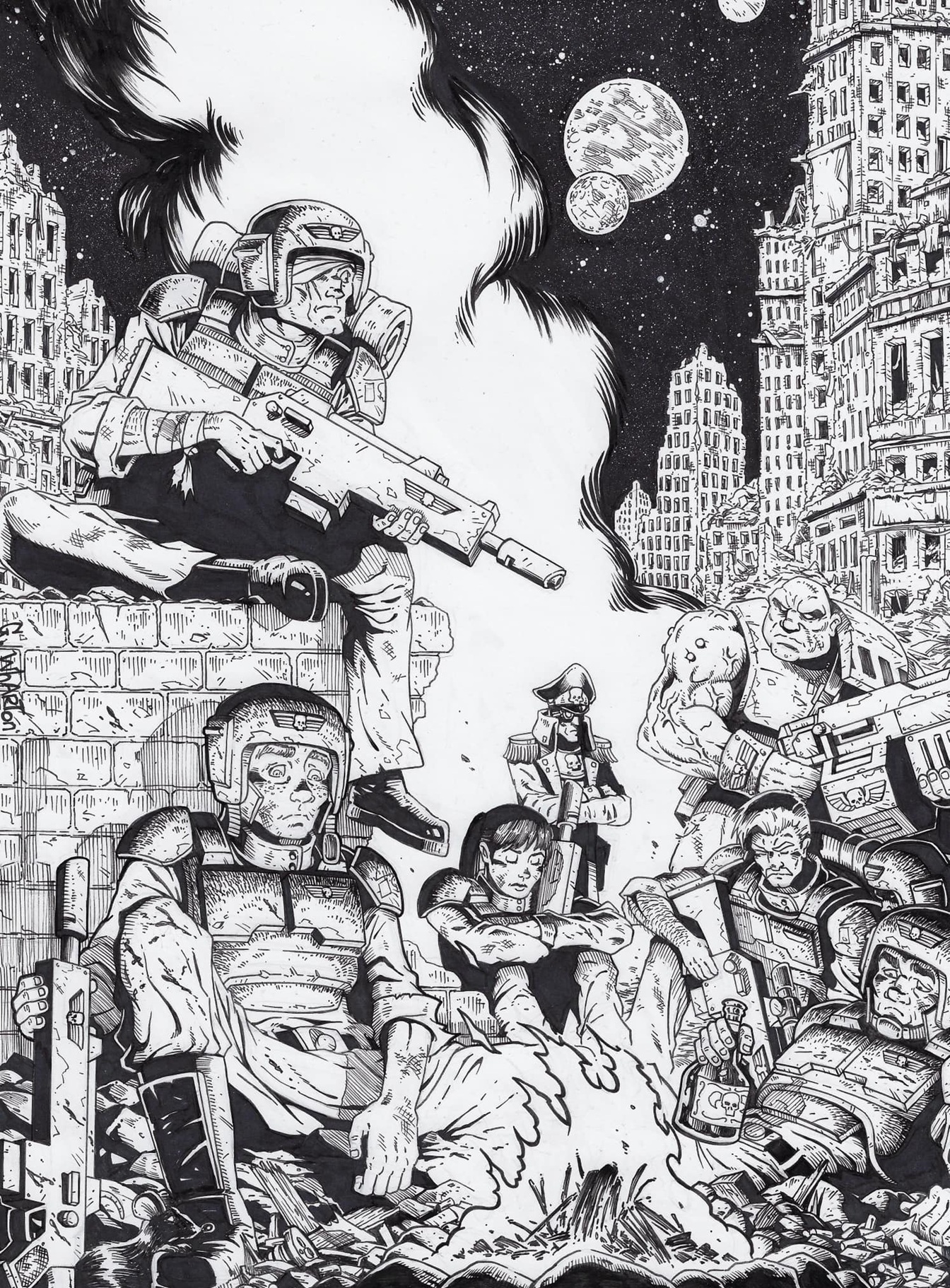 Cadian Imperial Guard Drawing