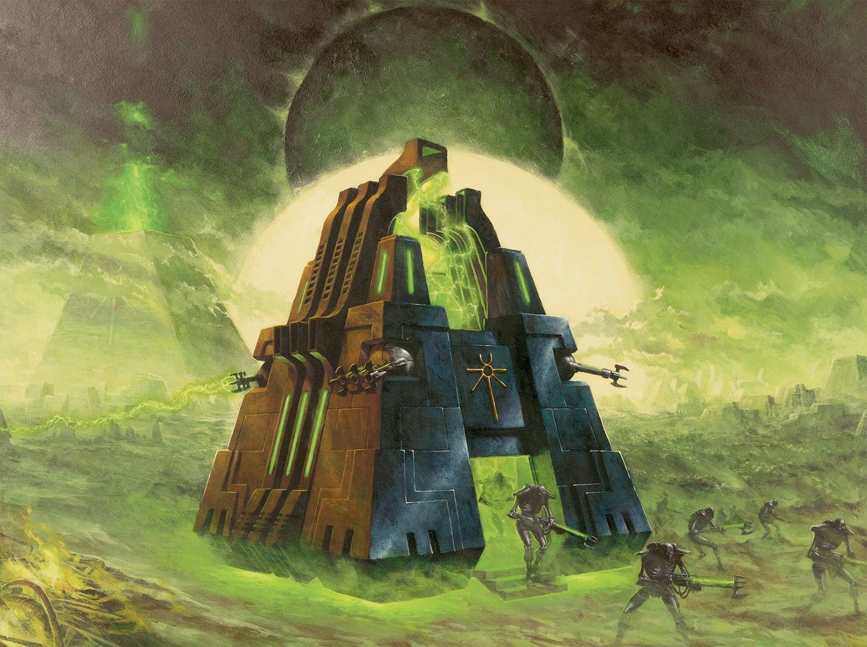 Necron Monolith and Necron Warriors
