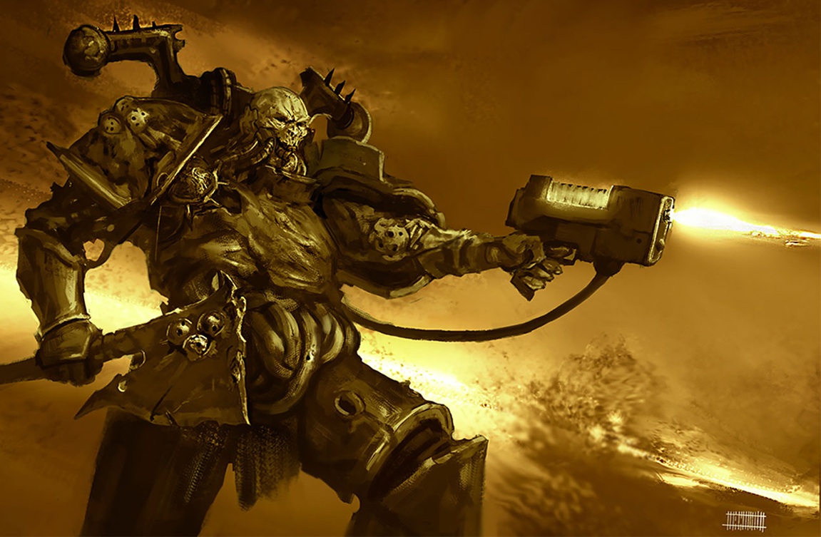Plague Marine Unleashing Destruction