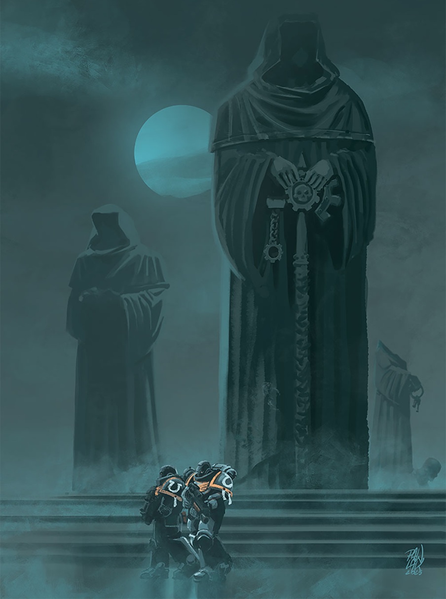 Ultramarines Walking Amongst Statues