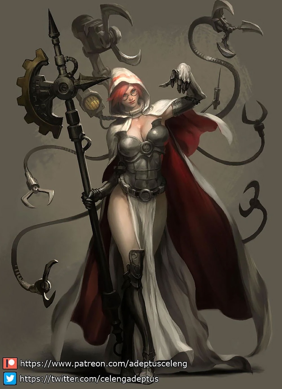 Female Tech-Priest Artwork