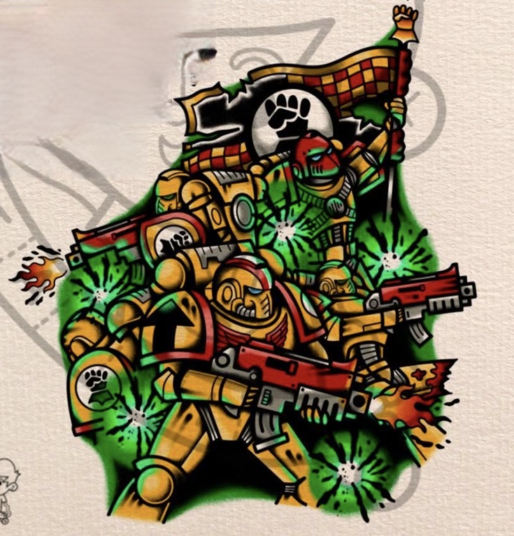 Imperial Fists Tattoo Design