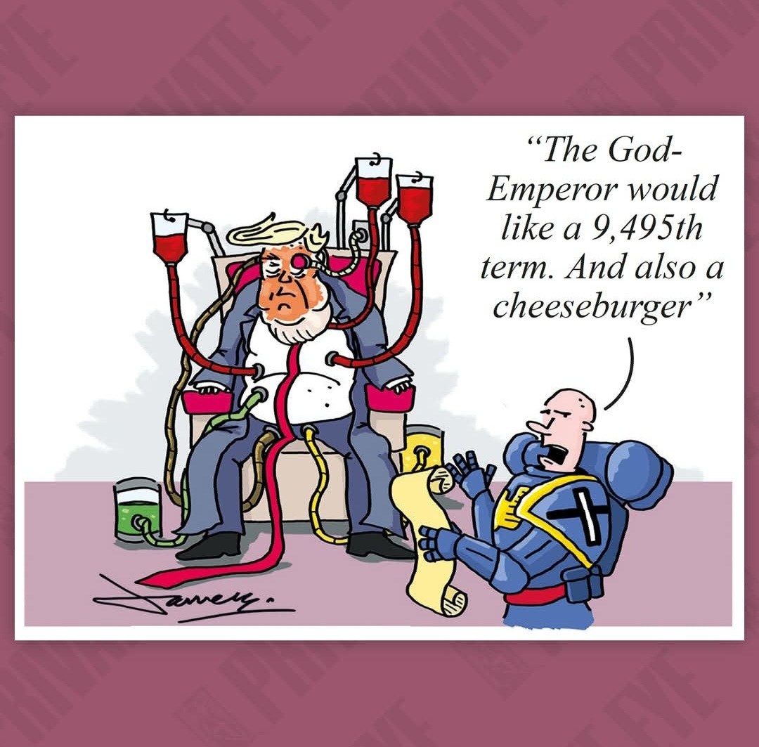 Warhammer 40k and Private Eye crossover Meme
