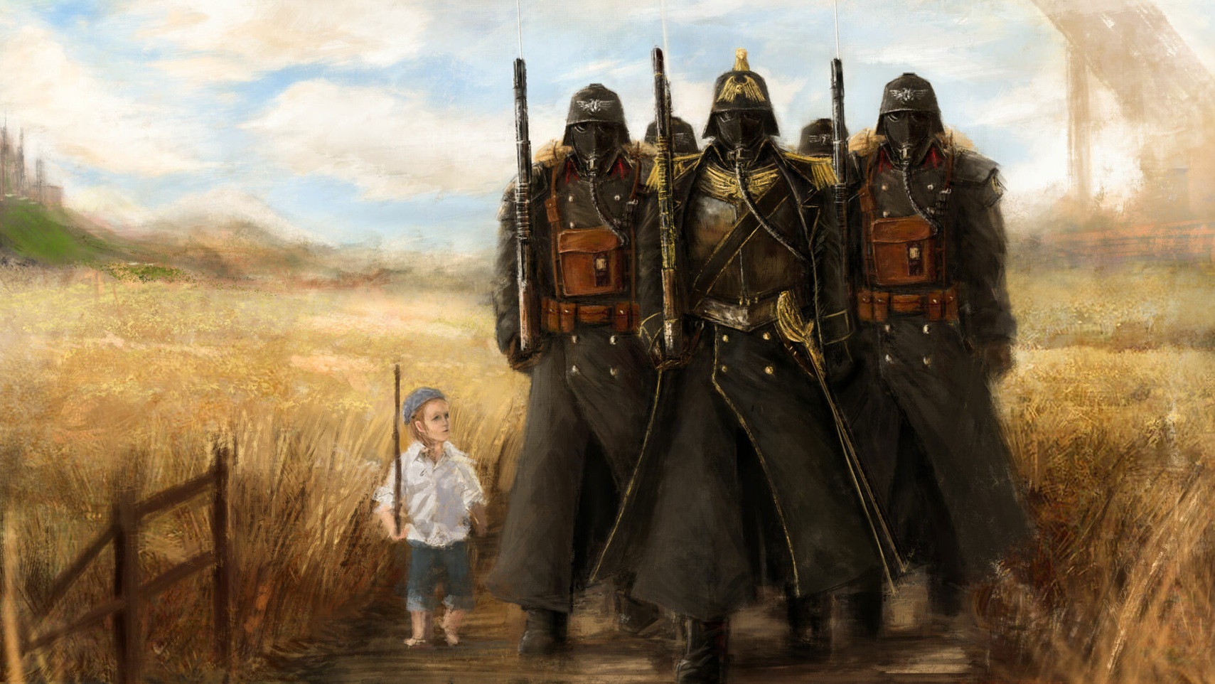 Death Korps Of Krieg Marching With a Child
