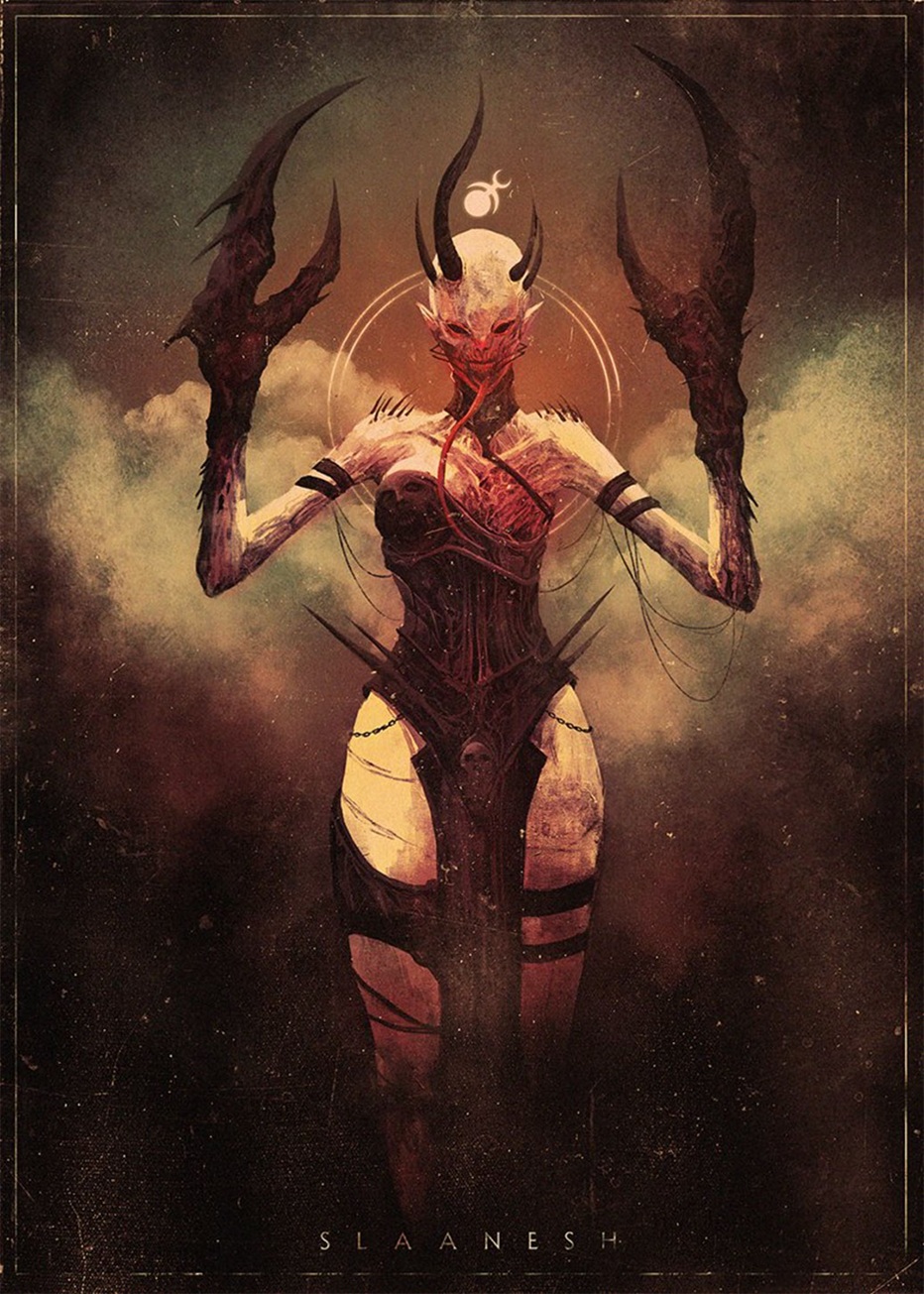 Daemonette of Slaanesh Warhammer Art