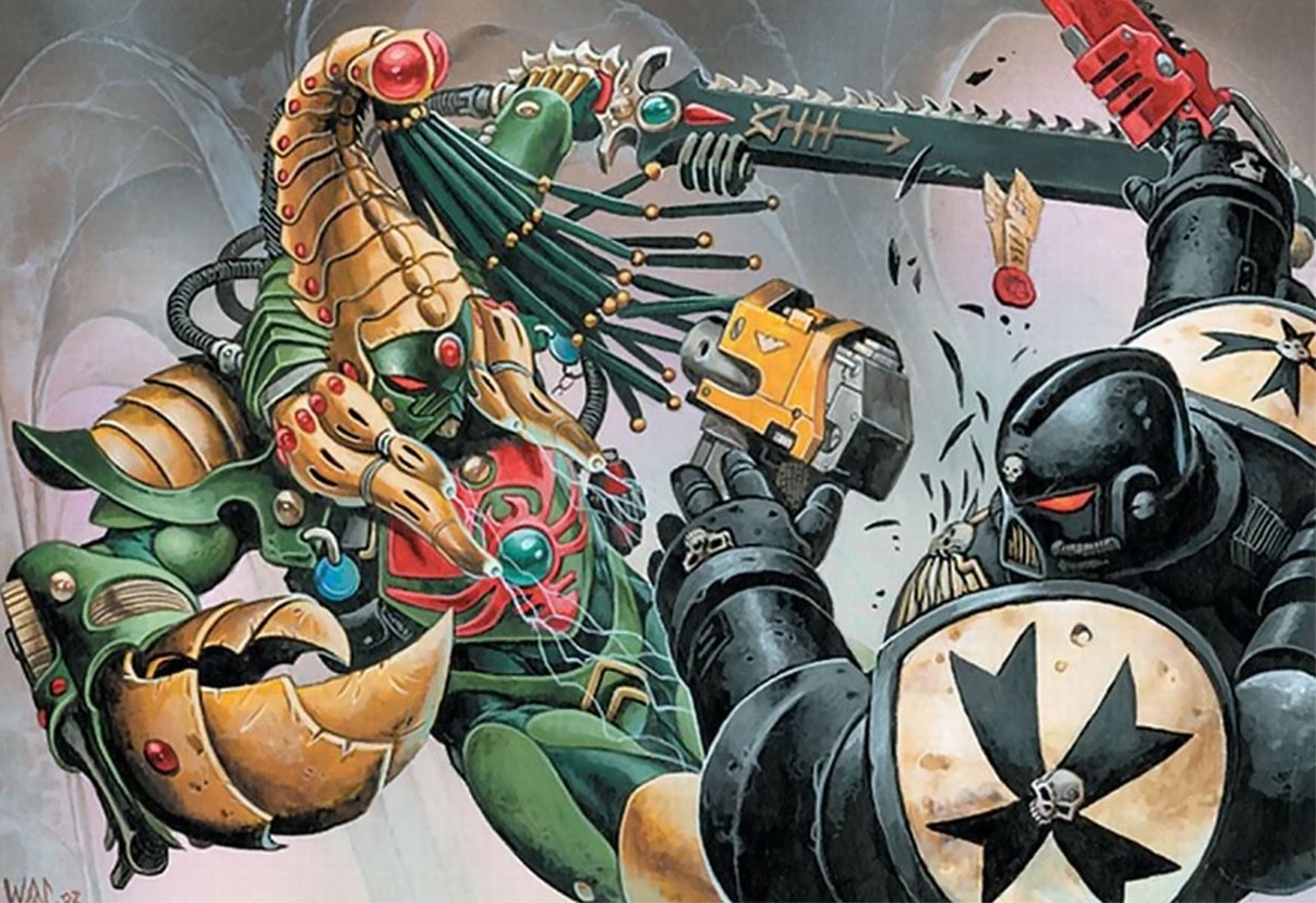 Black Templar Versus Striking Scorpion Art