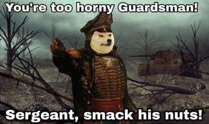Guardsman too horny! Warhammer 40k meme