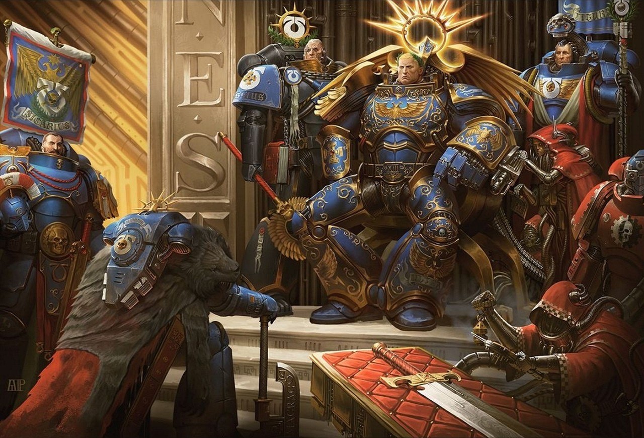 Primarch Roboute Guilliman and the other Ultramarines