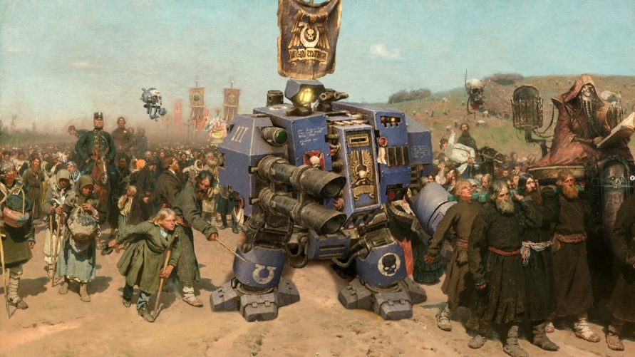 Beautiful Art of Dreadnought and Adeptus Mechanicus