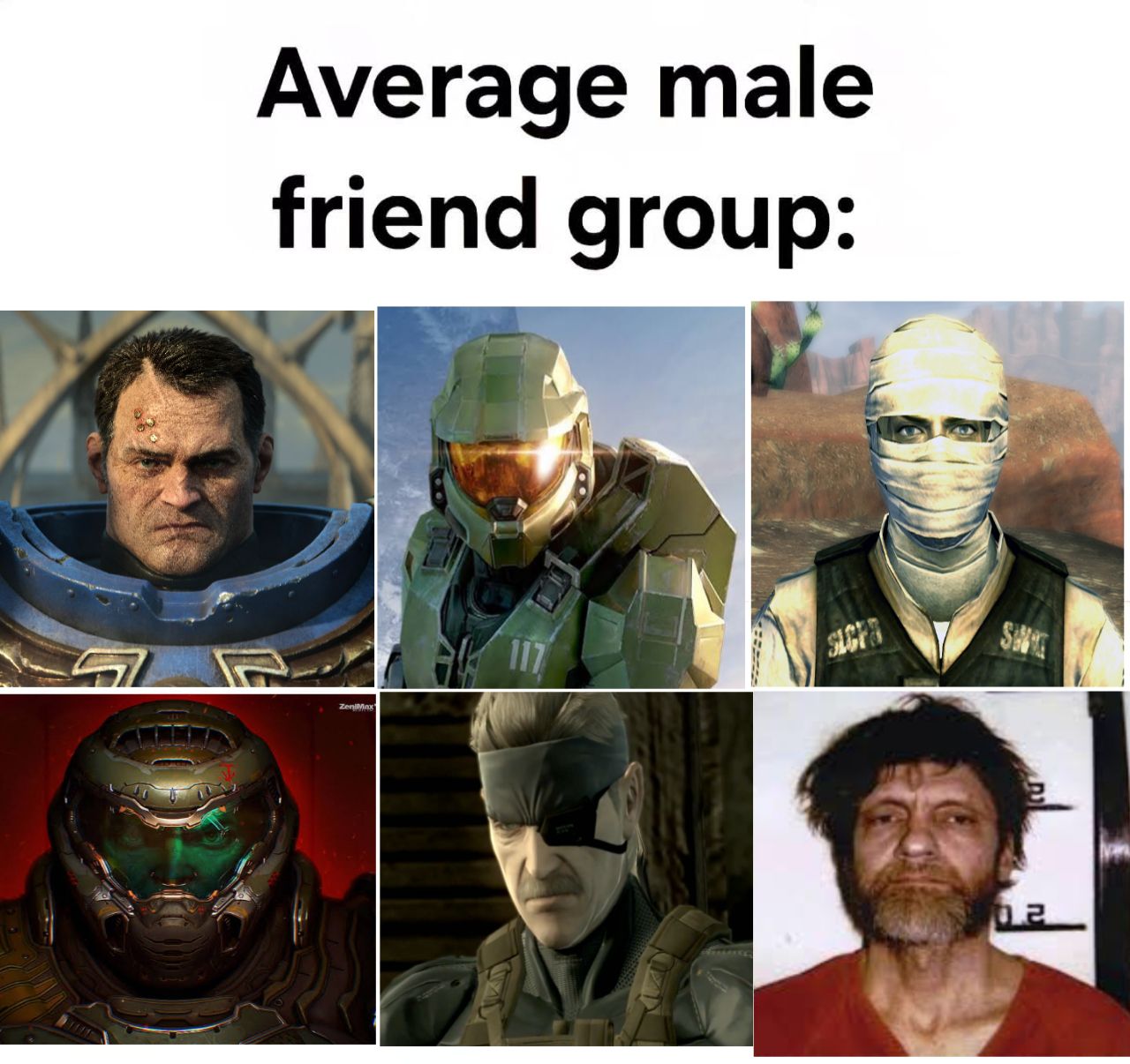 Average Male Friend Group