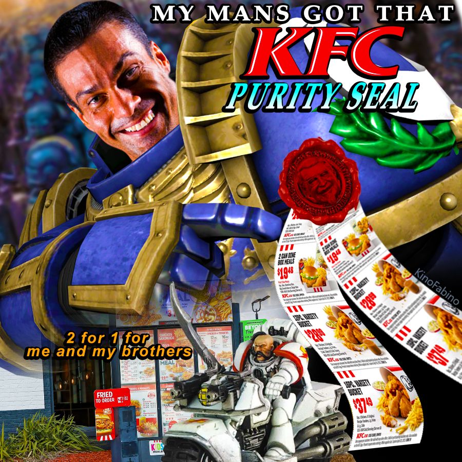 Man's gonna get his discounted KDC meal deal when he manages get out of the warpstorm
