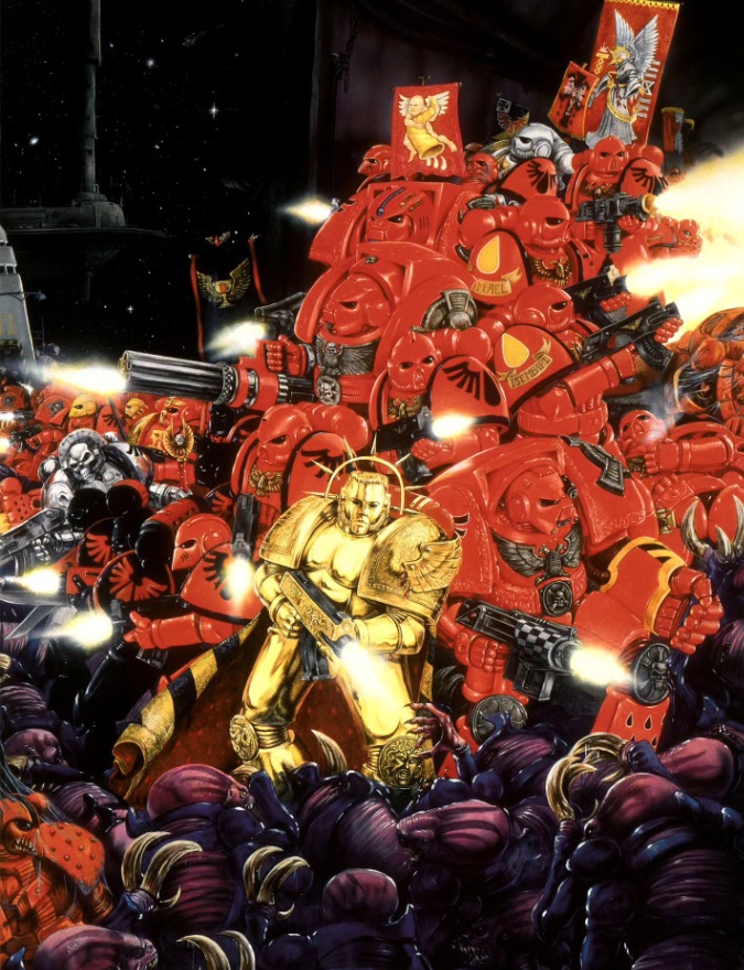 Blood Angels Versus Genestealers Oldhammer Artwork