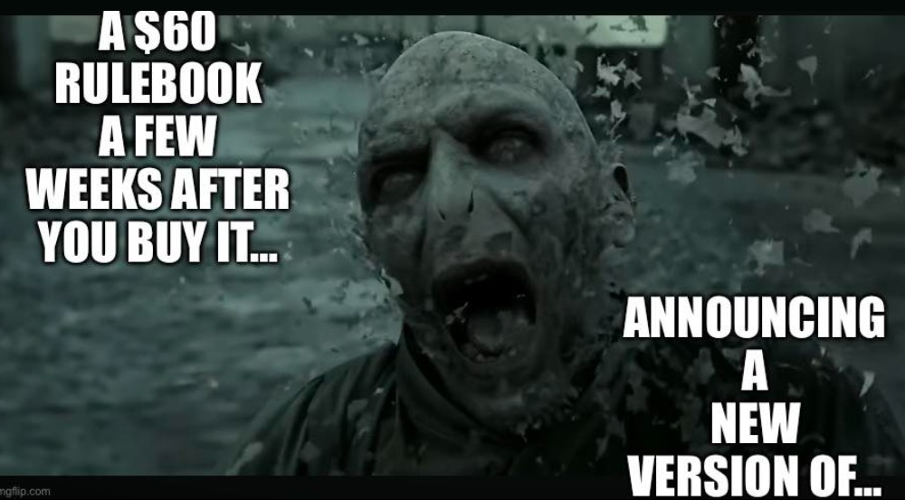 A $60 rulebook a few weeks after buying it...