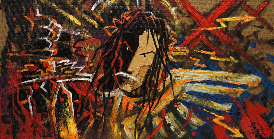 Emperor of Mankind Abstract Oil Painting