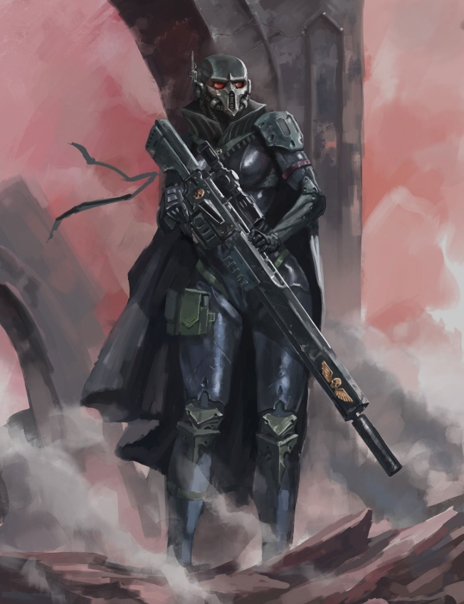 Vindicare Assassin Warhammer 40k Art