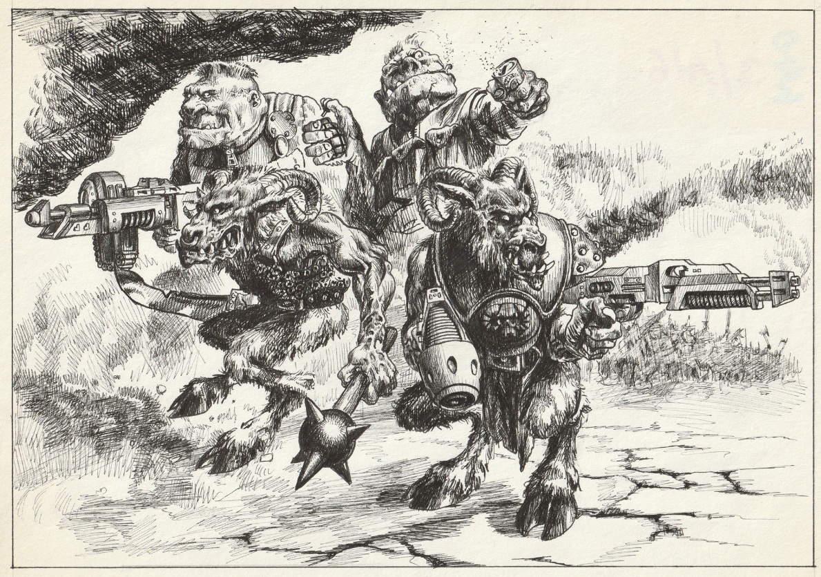 Imperial Beastmen and Ogryns Warhammer Fantasy Oldhammer