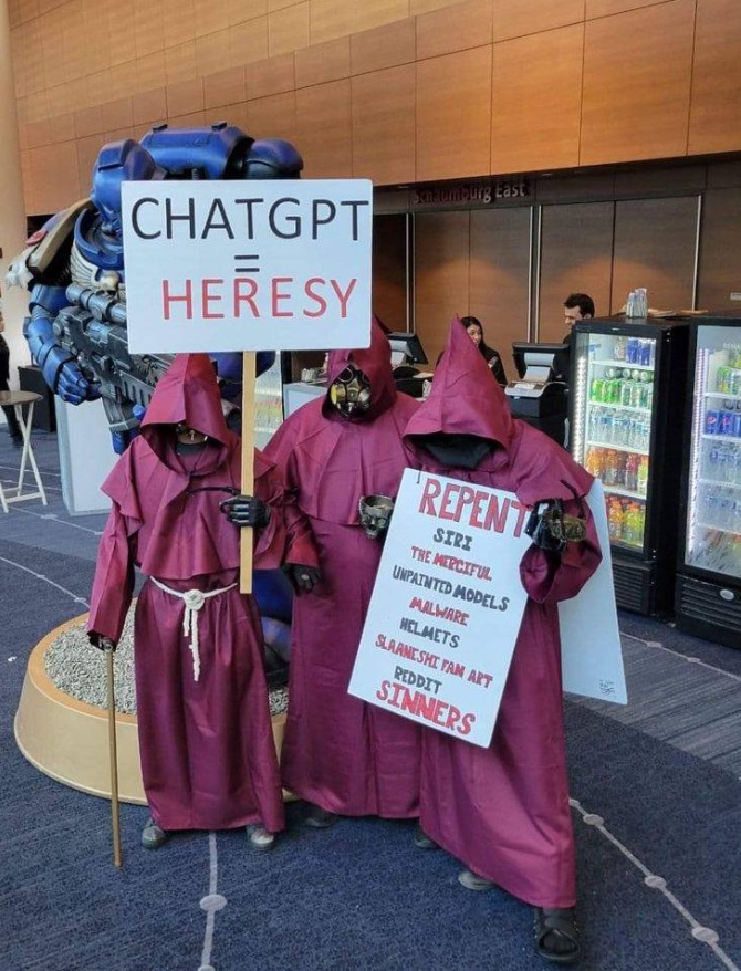 ChatGPT is the false Omnissiah. It must be purged