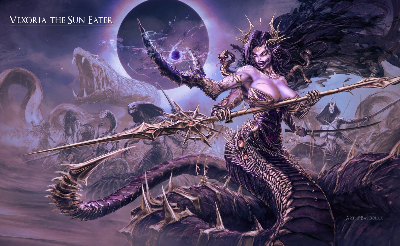 Vexoria the Sun Eater, Vtuber as a Slaanesh Daemon Princess