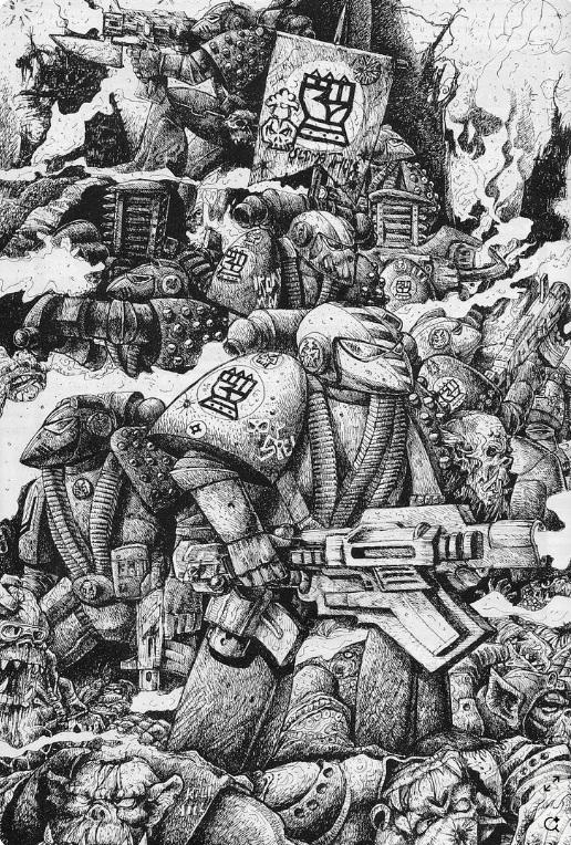 Crimson Fists Oldhammer Art