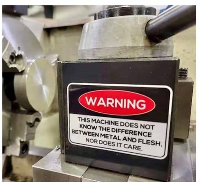 The machine cares not from where the blood flows...