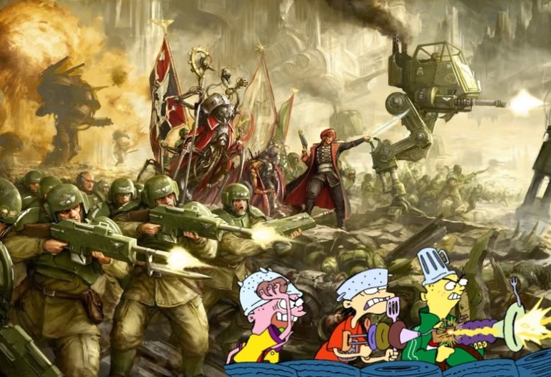 Ed Edd n Ceddia Stands! Warhammer Art