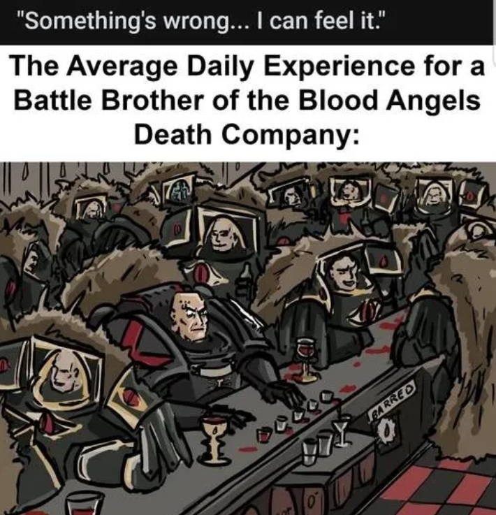 The average daily experience of Blood Angels Death Company