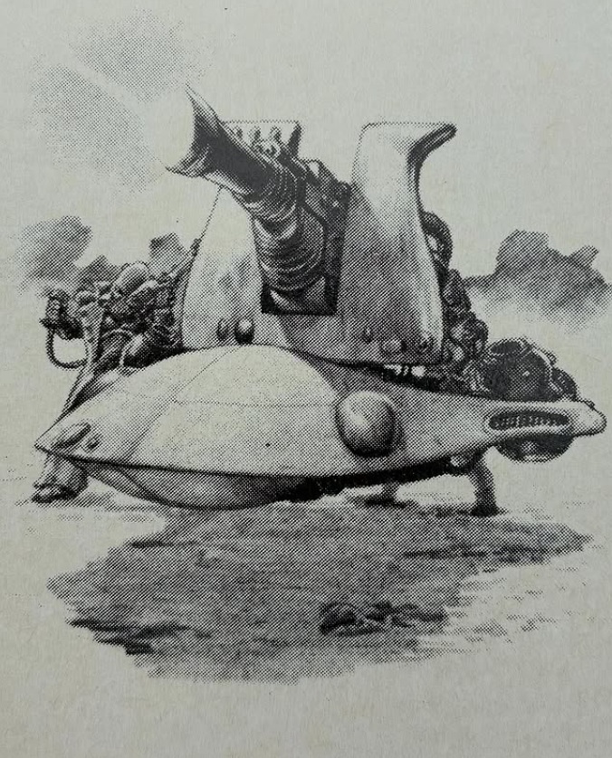Eldar with Massive Cannon White Dwarf 127 Oldhammer Art