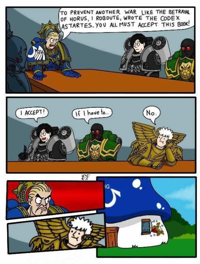 You can't throw a master architect builder that easily...Warhammer Comic
