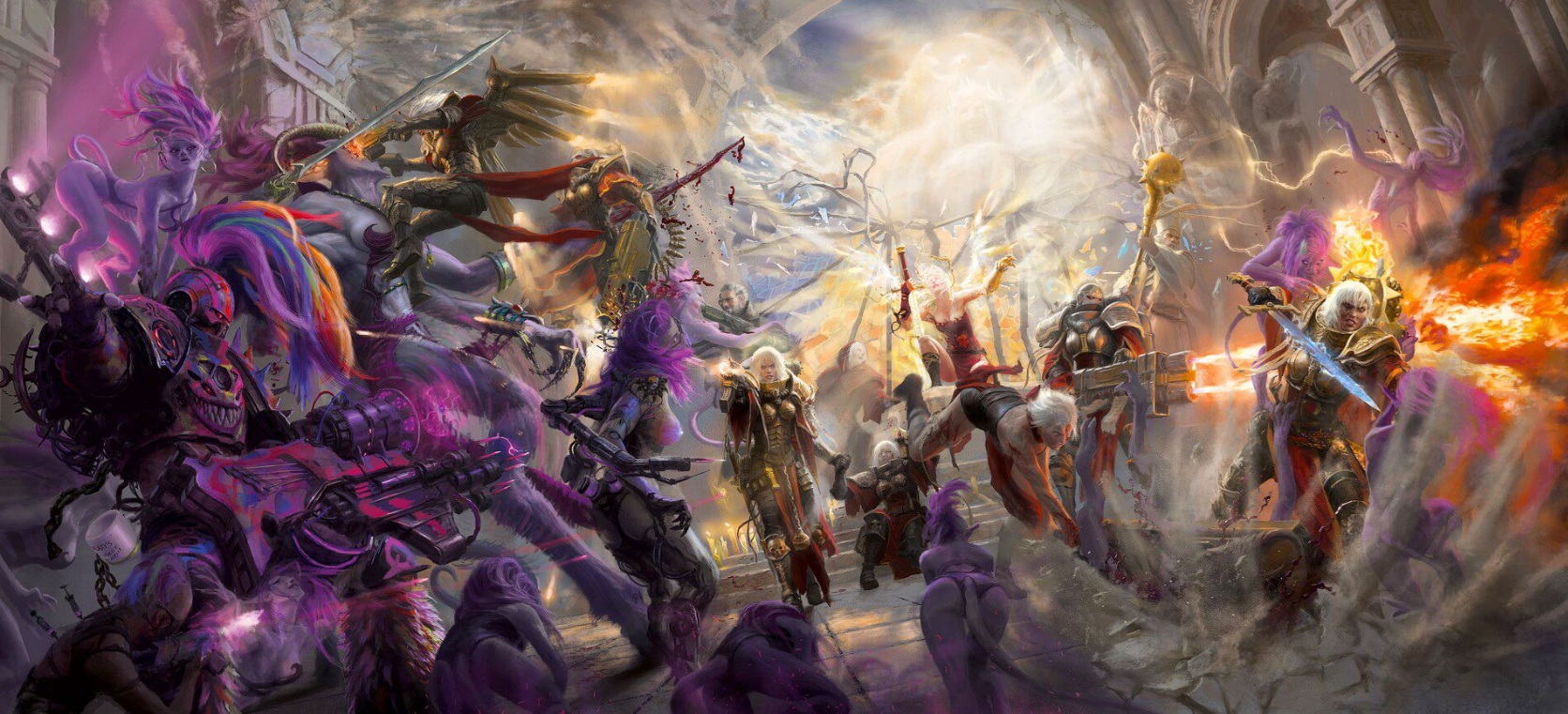 Sisters of Battle Versus Noise Marines and Slaanesh Daemonettes
