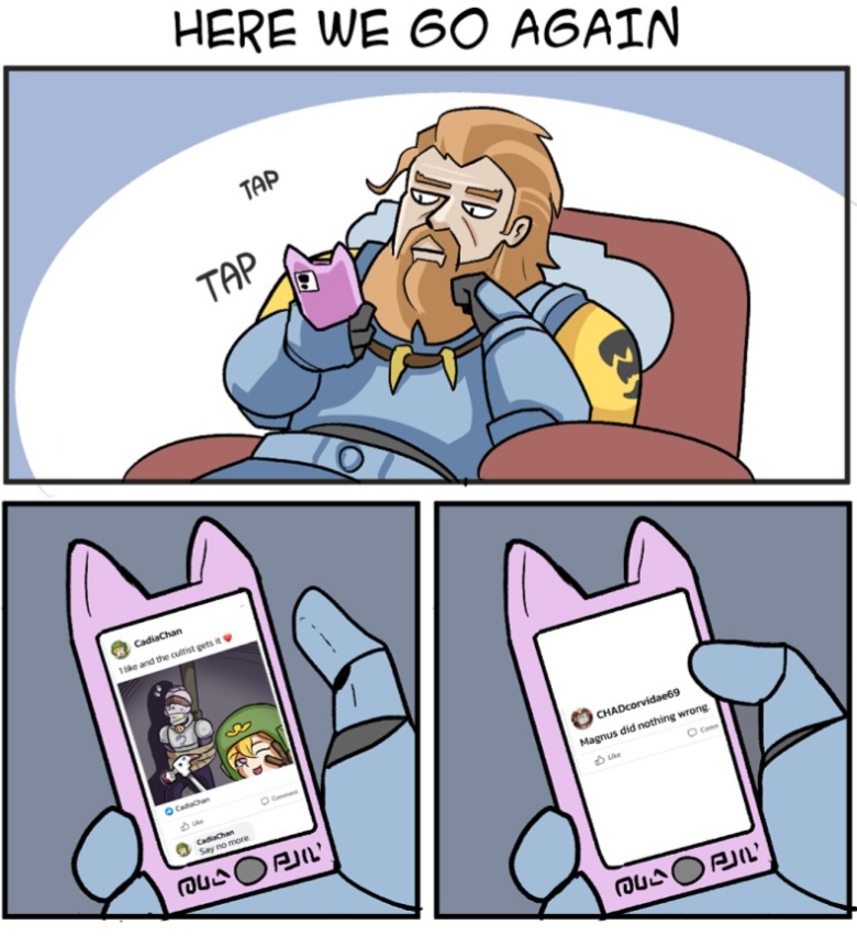 Lion El'Jonson just chillin on the phone Part 1, Warhammer comic